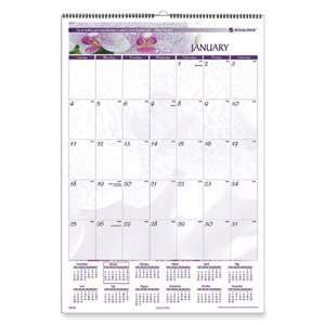  AT A GLANCE® Floral Images Monthly Wall Calendar, 15 1/2 