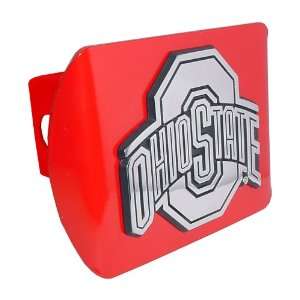  Red with Chrome O Ohio State Emblem NCAA College Sports Trailer 
