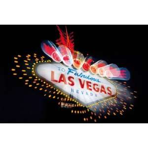 Fabulous Las Vegas PAPER POSTER measures 36 x 24 inches (91.5 x 61cm 