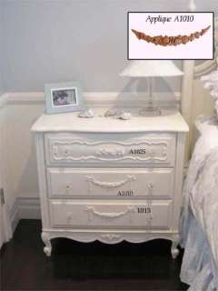 Shabby Cottage Chic Furniture 2 APPLIQUES SWAG vintage  