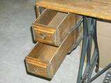   Sewing Machine With Cast Iron Treadle Base and Stand W/Drawers  
