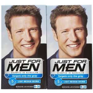 Just For Men Shampoo In Hair Color, Light/Medium Brown, 2 ct (Quantity 