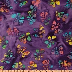  44 Wide Indian Batik Butterflies Fuchsia/Multi Fabric By 