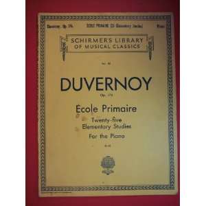  SCHIRMERS LIBRARY OF MUSICAL CLASSICS Vol.50 Duvernoy Op 