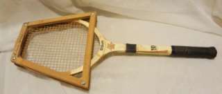 Vintage Wilson Zephyr Tennis Racquet W/ Wooden Head Cover  
