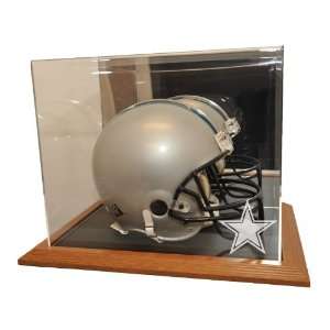  Dallas Cowboys Natural Color Framed Base Helmet Display 