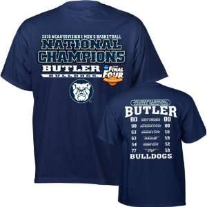 Butler Bulldogs Navy 2010 NCAA Basketball National Champions 