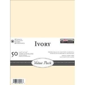  The Paper Company A7 Card and Envelope Value Pack   Ivory 