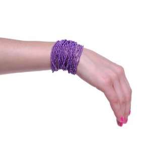  Beaded Bracelets Purple 