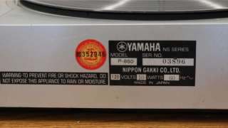 You are bidding on a Yamaha P 850 Quartz Direct Drive Electronic Full 