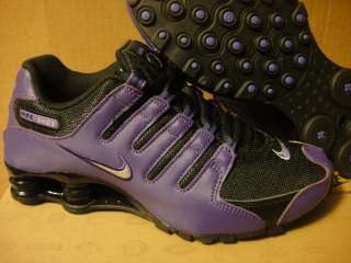 Nike Shox NZ Purple Black Silver Sneakers Womens Sz 6.5  