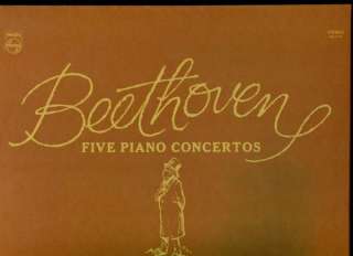 Philips PHS5 970 Claudio ARRAU Beethoven The 5 Piano Concertos HAITINK 