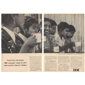 1964 IBM Computer Incaparina Protein Food Kids 2 Page Print Ad (42392)