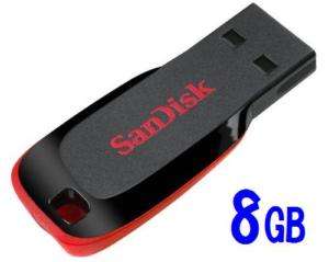 NEW SanDisk 8GB Cruzer Blade USB 2.0 Flash Drive SDCZ50  