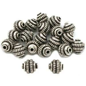 Sterling Silver Rope Barrel Bali Beads 7.5mm Approx 20 