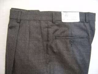 NWT Hart Schaffner Marx Mens Dress Pants 33 Comfort 100% Wool Pleated 