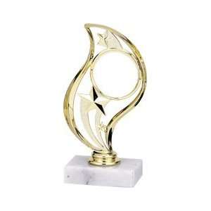 com 1st, 2nd place Trophies   6 Â½ inch gold mylar holder trophy 