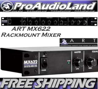 ART MX622 6 Channel 1U Rack Stereo Mixer EQ OPEN BOX  