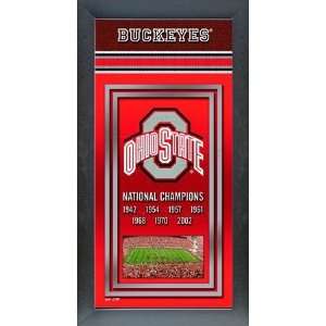  Ohio State Framed National Championship Banner: Sports 
