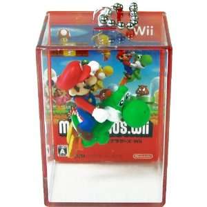   Mini Figure Keychain Gashapon Mario On Yoshi (Red Ball): Toys & Games