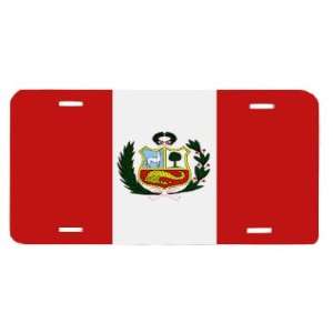  Peru Peruvian Flag Vanity Auto License Plate: Automotive