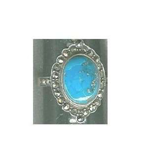  Sterling Silver Marcasite & Turquoise Ring Everything 