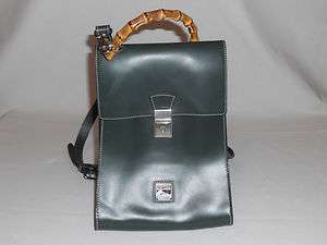 Dooney & Bourke Small Green Leather Backpack Style Purse **AS IS 