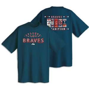 Atlanta Braves MLB Majestic Ticket History T Shirt:  Sports 