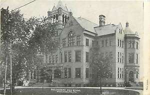 PA GREENSBURG HIGH SCHOOL MAILED 1909 TOWN VIEW T61699  
