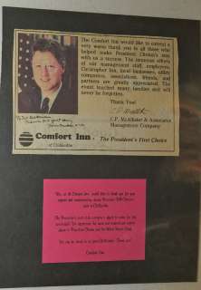 President Bill Clinton signed newspaper advertisement  