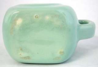 Vintage Miniature Aqua Pottery Pitcher Creamer Jug  