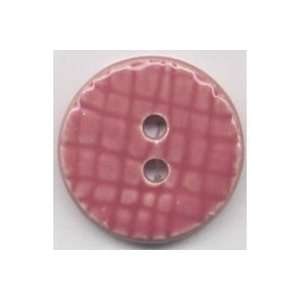  Textures Ceramic Button 1in 2 Hole Pink (3 Pack) Pet 