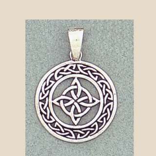 Sterling Silver Celtic Knot Quad Circle Pendant  