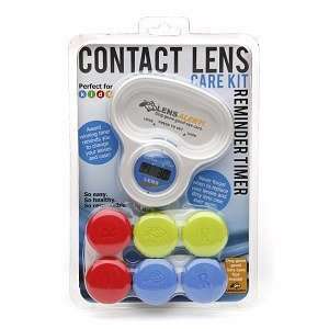  LensAlert Contact Care Kit Reminder Timer + 3 Lens Cases 