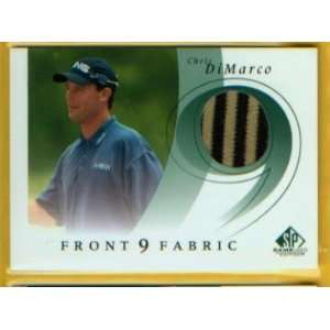   Golf Front 9 Fabric Tournament Worn Shirt Card #F9S CD / PGA Sports