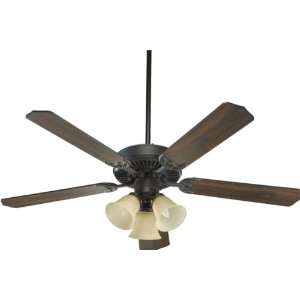 Contractors Pack of Three Dark Old World 52 Inch Fans with Light Kits