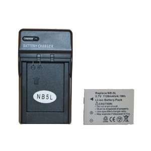  Charger Cb 2lx & Battery Nb 5l Combo for Canon Powershot 