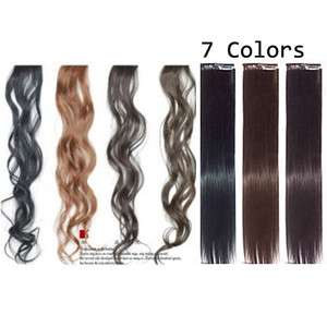 1Pcs New Fashion Clip On Hair Extension Extention Long Wavy / Straight 