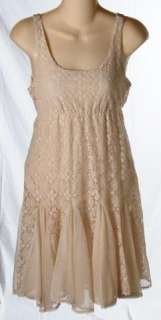   Pinkerton NWT Peach Beige Lace Sleeveless Sundress Dress Sz XS  