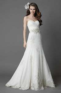 Classic Sweetheart A line Voile Wedding Dress New Simple Bridal Gown 