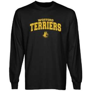  Wofford Terriers Black Mascot Arch Long Sleeve T shirt 