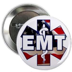  PATRIOTIC EMT SYMBOL Heroes 2.25 Pinback Button Badge 
