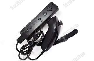 Black Remote and Nunchuk Controller Set for Nintendo Wii System Game 