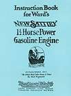 Wards New Sattley 1½ HP Engine Instruction Book