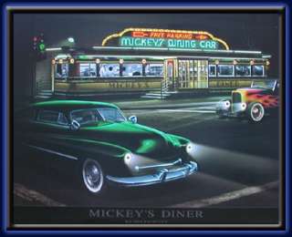 Mickeys Diner   Neon LED picture electric art gallery accessories 