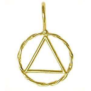 Alcoholics Anonymous AA Symbol Pendant 337 1 5/8 Wide and 7/8 Tall 