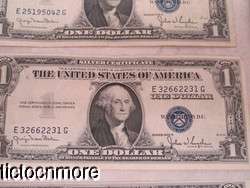 12 US 1935 D E F G H $1 ONE DOLLAR SILVER CERTIFICATE BLUE SEAL SMALL 