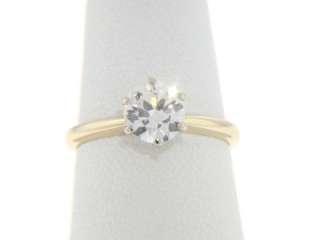 14K GOLD 1ct NATURAL DIAMOND SOLITAIRE ENGAGEMENT RING  