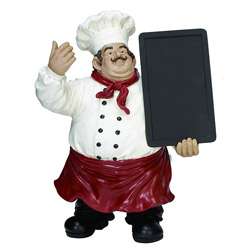   20 inch French Chef with Chalkboard Kitchen Decor  