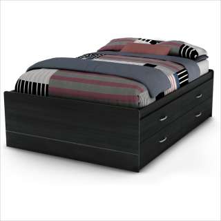 south shore cosmos contemporary full bed frame only in black onyx 
